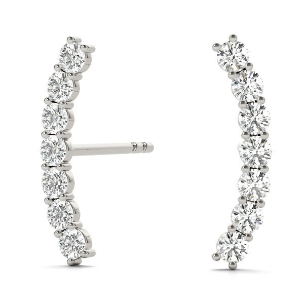 Seven Diamond Climber Earrings