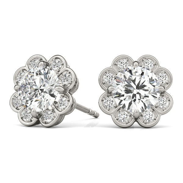 Clover Diamond Stud Earrings