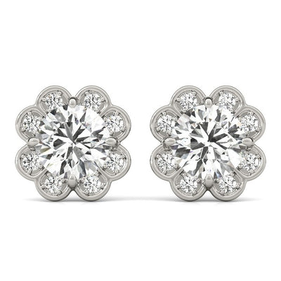 Clover Diamond Stud Earrings