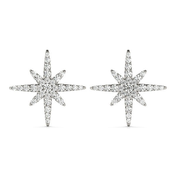 Star Diamond Stud Earrings