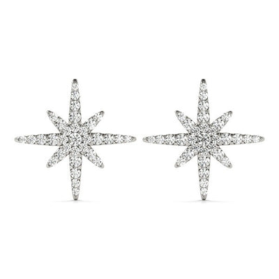 Star Diamond Stud Earrings