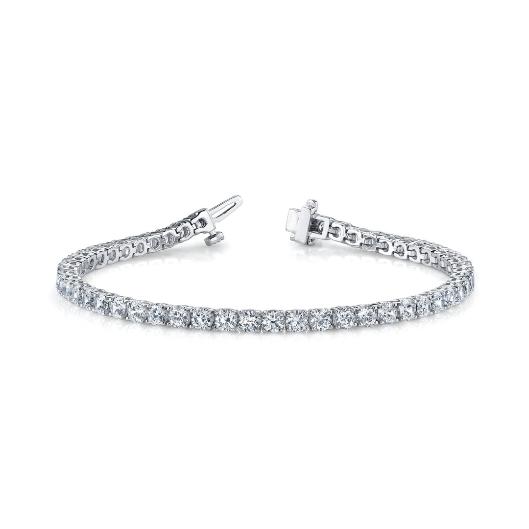 Straight Line Diamond Tennis Bracelet