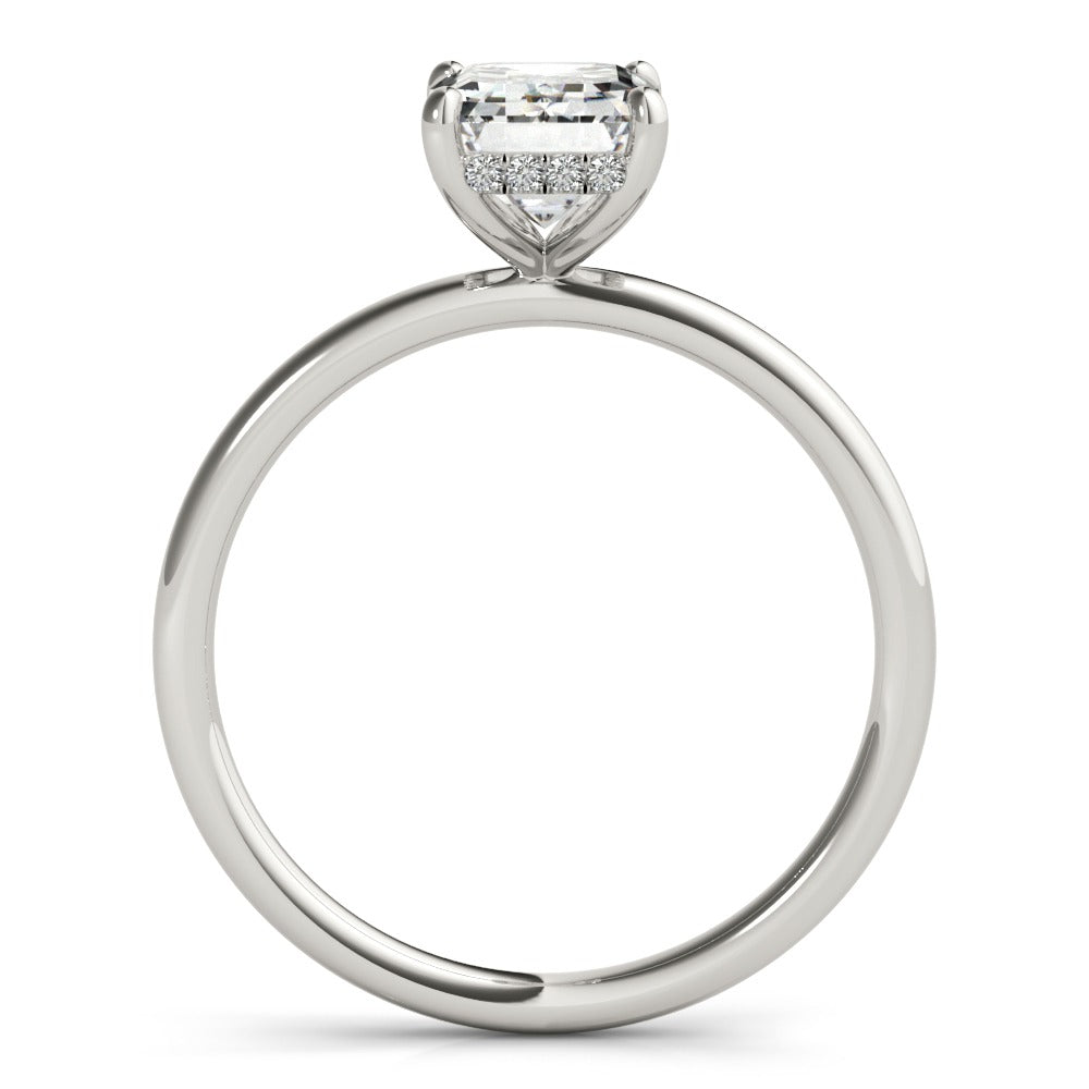 Isabella Emerald Cut Hidden Halo Engagement Ring