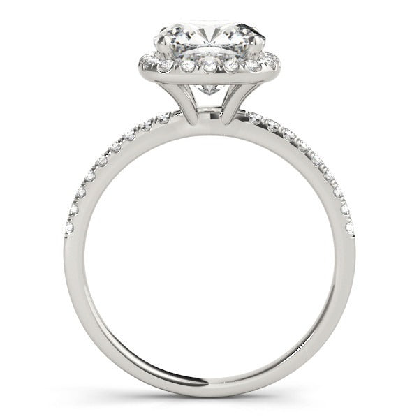 Cushion Cut Halo Engagement Ring