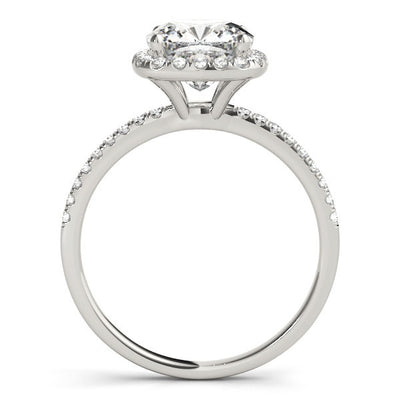 Cushion Cut Halo Engagement Ring