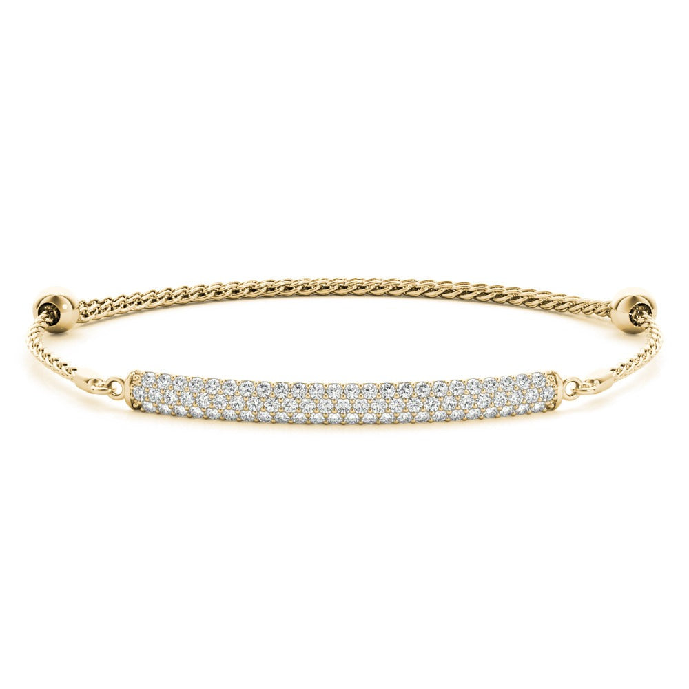 3 Row Diamond Adjustable Bracelet