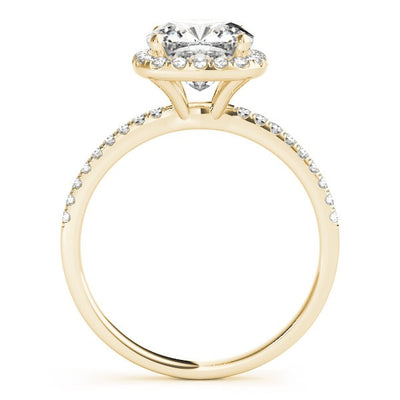 Cushion Cut Halo Engagement Ring