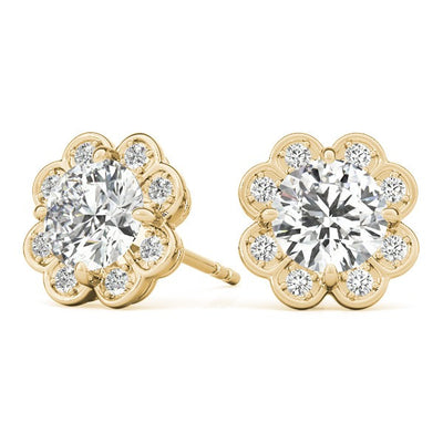 Clover Diamond Stud Earrings