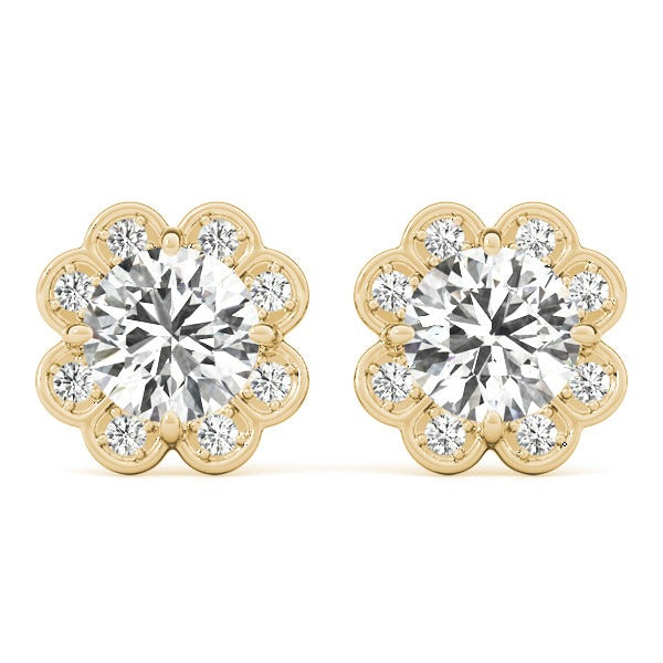 Clover Diamond Stud Earrings