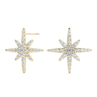 Star Diamond Stud Earrings