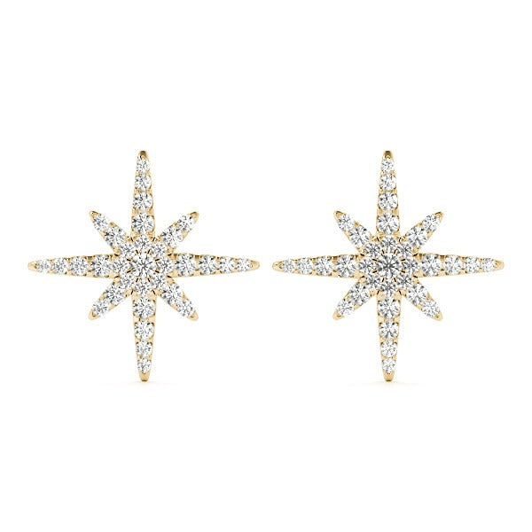 Star Diamond Stud Earrings