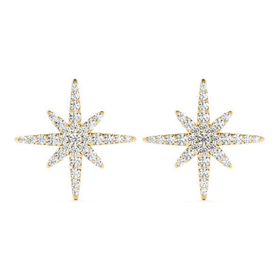 Star Diamond Stud Earrings