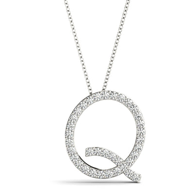 "Q" Carbon Diamond Pendant